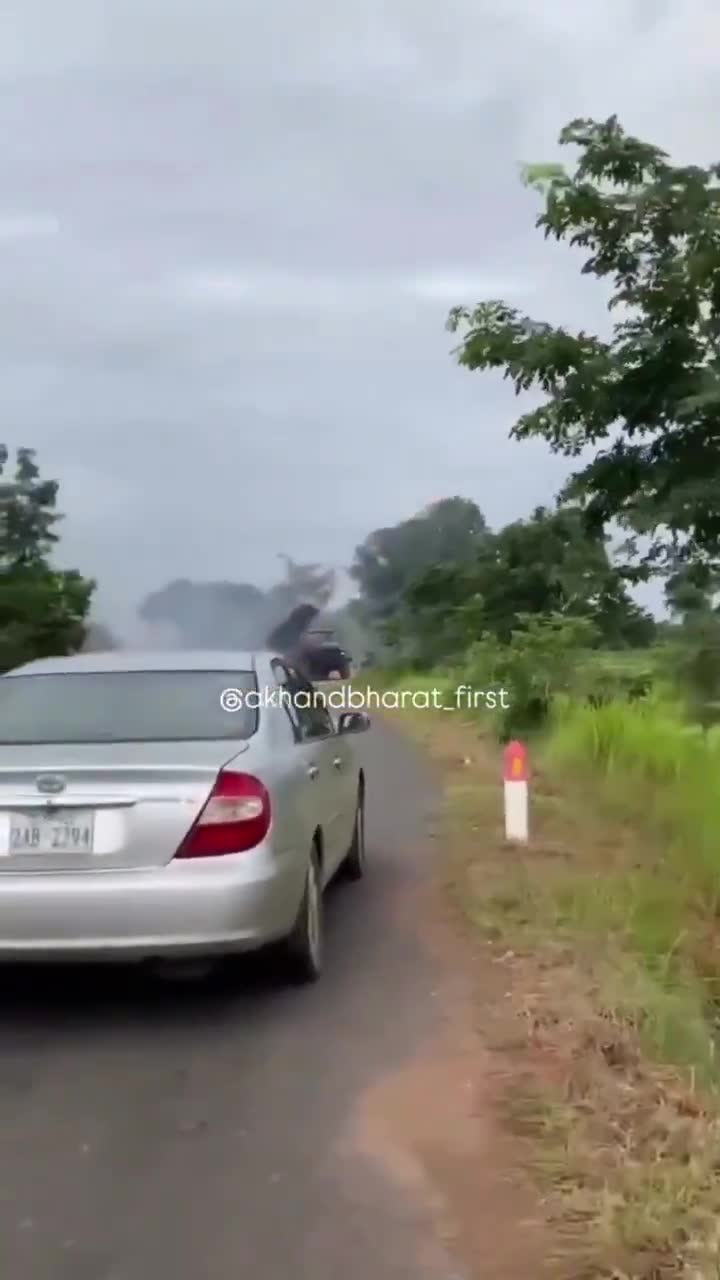Footage showing a BM-21 Grad Multiple-Launch Rocket System (MLRS) with the Royal Cambodian Army firing this morning against position of the Thai Army on the border between Cambodia and Thailand