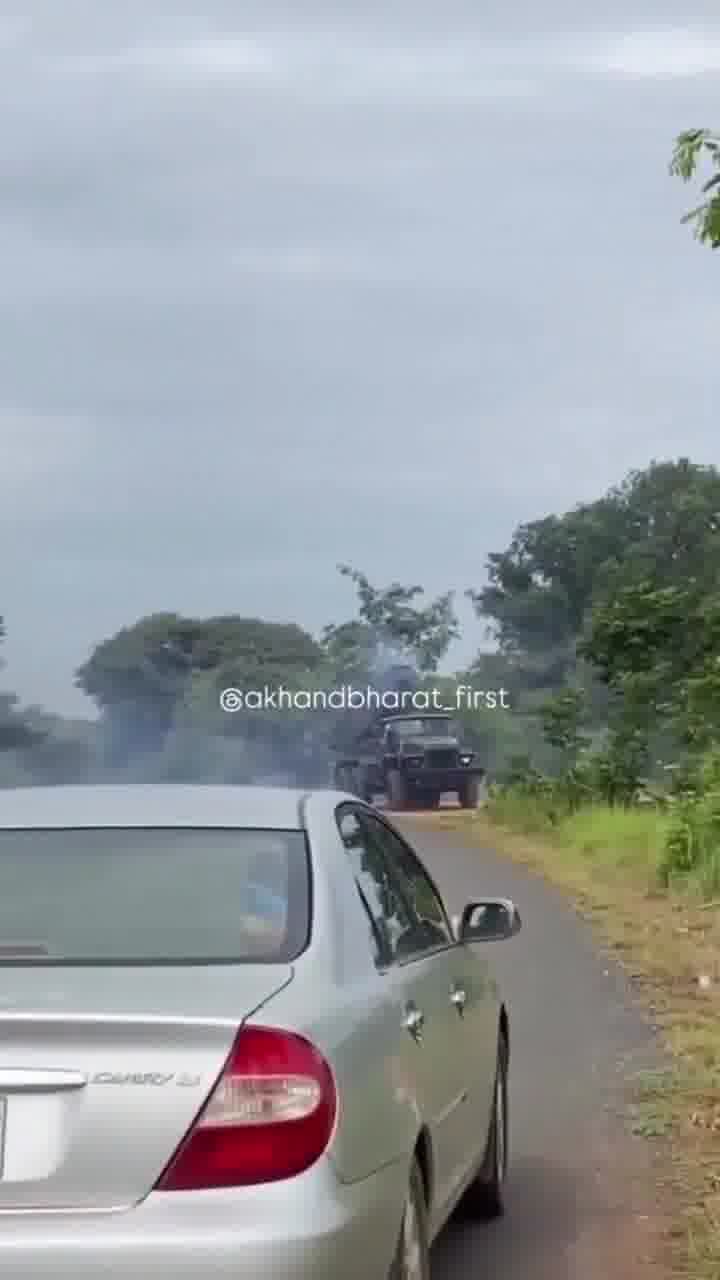 Footage showing a BM-21 Grad Multiple-Launch Rocket System (MLRS) with the Royal Cambodian Army firing this morning against position of the Thai Army on the border between Cambodia and Thailand